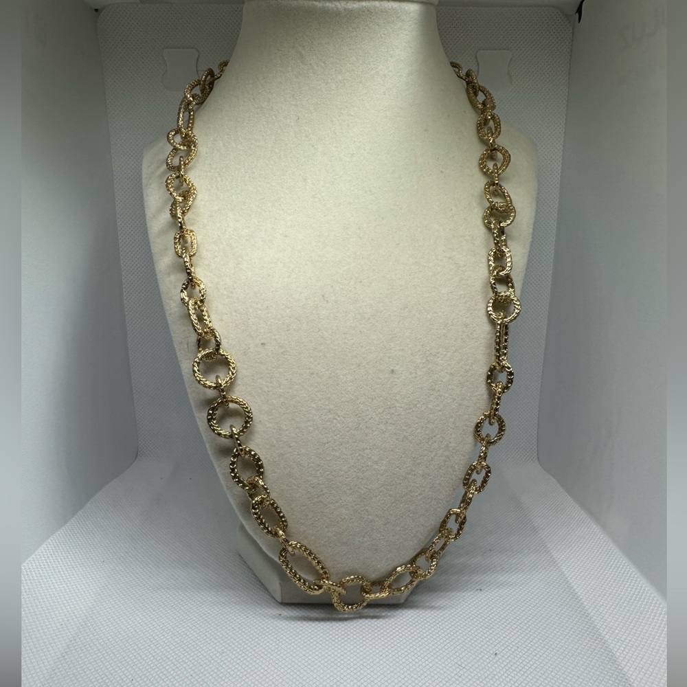 MarisaK Textured Gold-Tone Chain Necklace